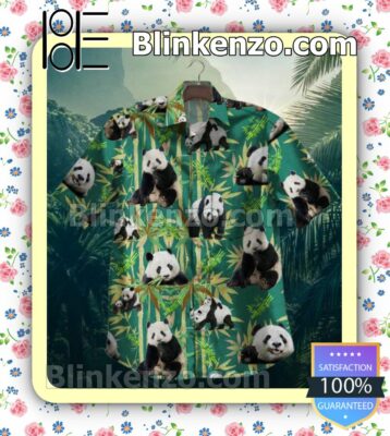 Safari Panda Eating Bamboo Summer Shirt