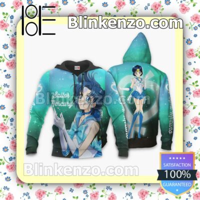 Sailor Mercury Ami Mizuno Sailor Moon Anime Personalized T-shirt, Hoodie, Long Sleeve, Bomber Jacket b