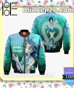 Sailor Mercury Ami Mizuno Sailor Moon Anime Personalized T-shirt, Hoodie, Long Sleeve, Bomber Jacket c