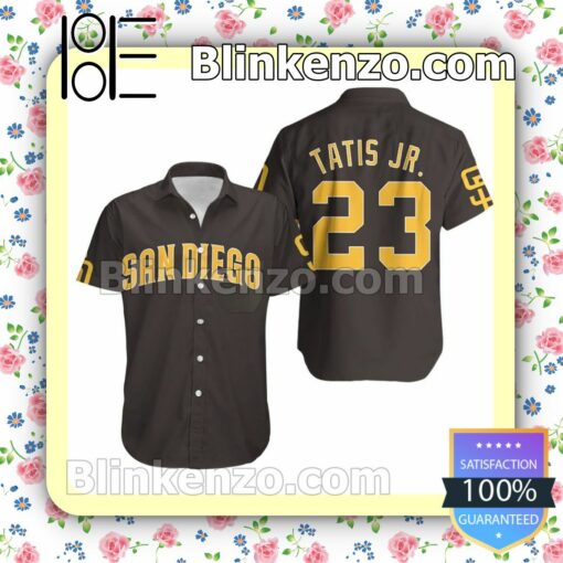 San Diego Padres Fernando Tatis Jr 23 Mlb 2020 Brown Summer Shirt