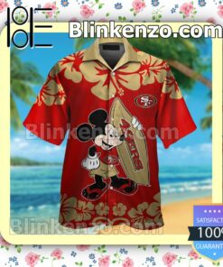 San Francisco 49ers & Mickey Mouse Mens Shirt, Swim Trunk