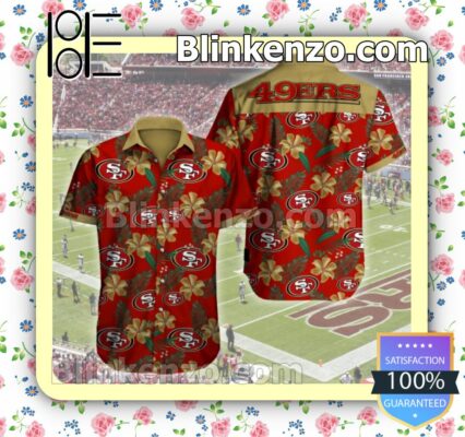 San Francisco 49ers Yellow Orchid Red Summer Shirt