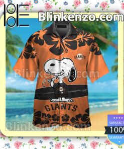 San Francisco Giants Snoopy Mens Shirt, Swim Trunk