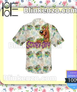 Scooby Doo Leaf Floral Pattern Summer Hawaiian Shirt b