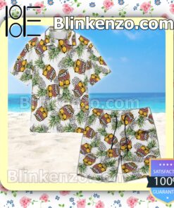 Seamless Coors Light Funny Pineapple Summer Hawaiian Shirt a