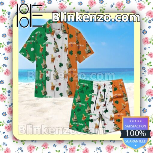 Seamless Jameson Ireland Flag Summer Hawaiian Shirt b