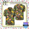 Seamless Tropical Flower Plant And Leaf Pattern Summer Shirt