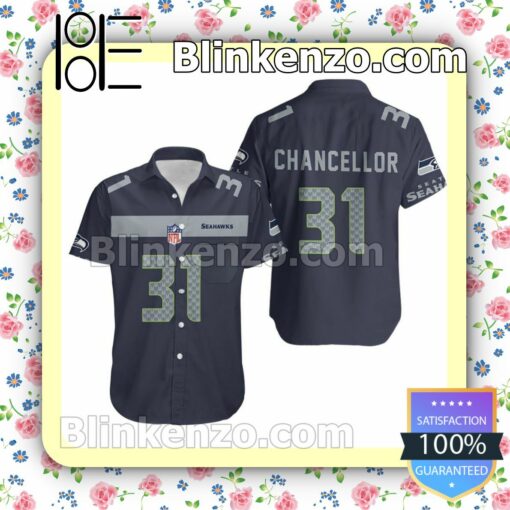 Seattle Seahawks Nfl Kam Chancellor 31 Grey Summer Shirt