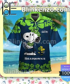 Seattle Seahawks & Snoopy Mens Shirt, Swim Trunk