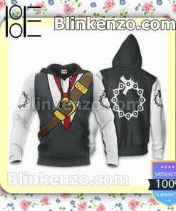 Seven Deadly Sins Meliodas Uniform Costume Anime Personalized T-shirt, Hoodie, Long Sleeve, Bomber Jacket b