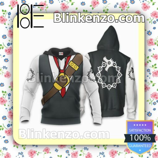 Seven Deadly Sins Meliodas Uniform Costume Anime Personalized T-shirt, Hoodie, Long Sleeve, Bomber Jacket b