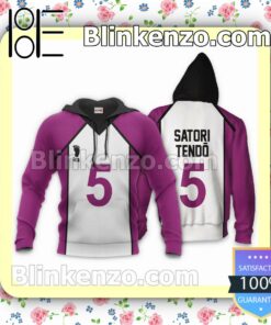 Shiratorizawa Satori Tendo Uniform Num 5 Haikyuu Anime Personalized T-shirt, Hoodie, Long Sleeve, Bomber Jacket c