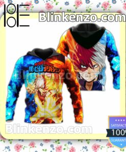 Shoto Todoroki Ice & Fire Custom My Hero Academia Anime Personalized T-shirt, Hoodie, Long Sleeve, Bomber Jacket