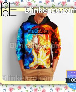 Shoto Todoroki Ice & Fire Custom My Hero Academia Anime Personalized T-shirt, Hoodie, Long Sleeve, Bomber Jacket a