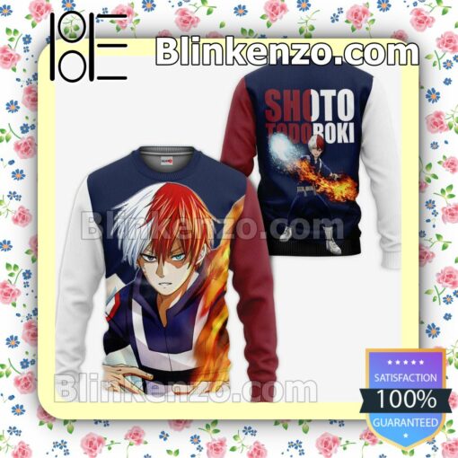 Shoto Todoroki Ice & Fire My Hero Academia Anime Personalized T-shirt, Hoodie, Long Sleeve, Bomber Jacket a