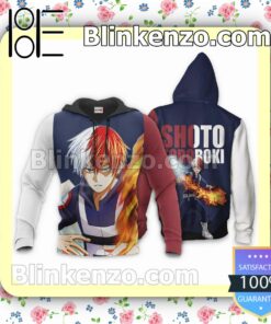 Shoto Todoroki Ice & Fire My Hero Academia Anime Personalized T-shirt, Hoodie, Long Sleeve, Bomber Jacket b