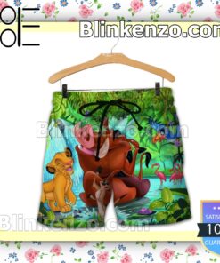 Simba Timon Pumbaa Costume Disney The Lion King Summer Hawaiian Shirt a