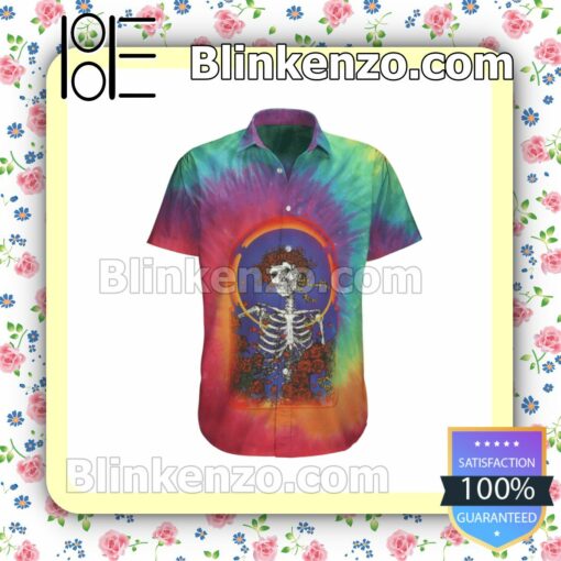 Skull And Rose Colorful Summer Shirts