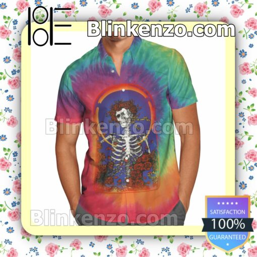 Skull And Rose Colorful Summer Shirts a