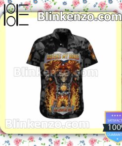 Skull Motorcycle On Fire Breaks My Bones But Never My Soul Summer Shirts