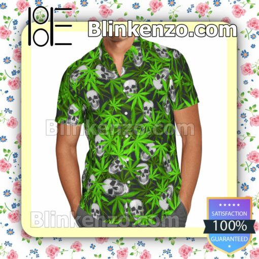 Skull Weed Leaf Summer Shirts