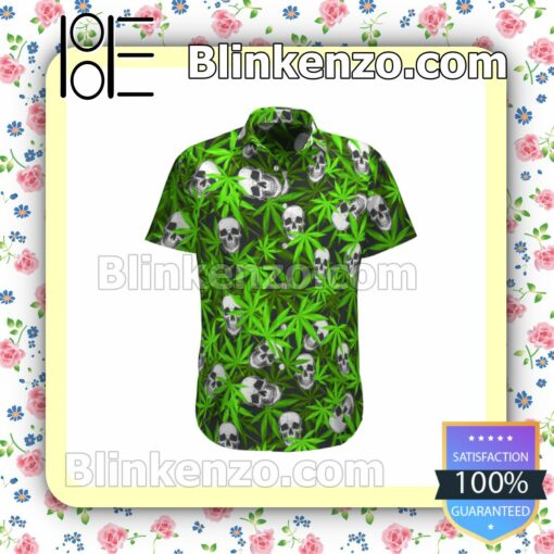 Skull Weed Leaf Summer Shirts b