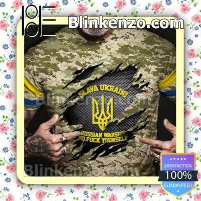 Slava Ukraini Russian Warship Go Fuck Yourself Women's Shirts