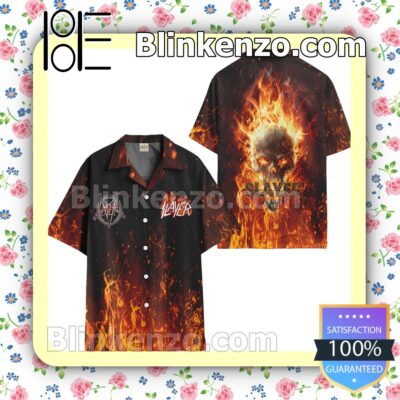 Slayer Fire Summer Hawaiian Shirt b