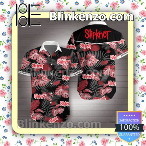 Slipknot Pink Tropical Leaf Black Summer Shirt