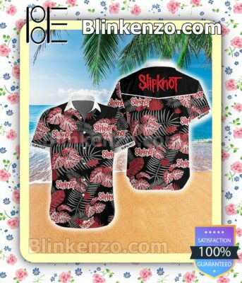 Slipknot Red Leaves Print Summer Shirts