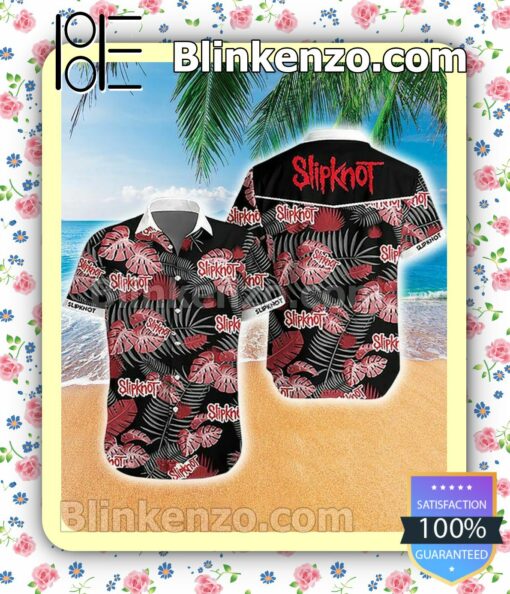 Slipknot Red Leaves Print Summer Shirts