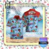 Smokey And The Bandits Tropical Pattern Red And Blue Summer Shirts