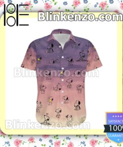 Snoopy Dog Ombre Starry Sky Summer Hawaiian Shirt a