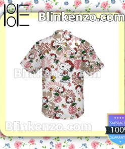Snoopy In Hawaii Floral Pattern Summer Hawaiian Shirt, Mens Shorts a