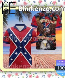 Southern Confederate Flag The South Will Rise Again Colorful Summer Hawaiian Shirt