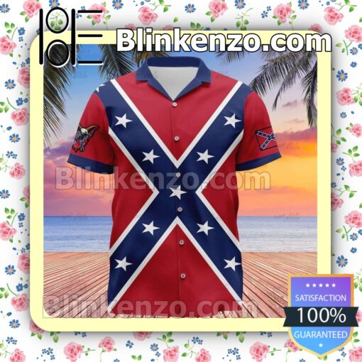 Southern Confederate Flag The South Will Rise Again Colorful Summer Hawaiian Shirt a