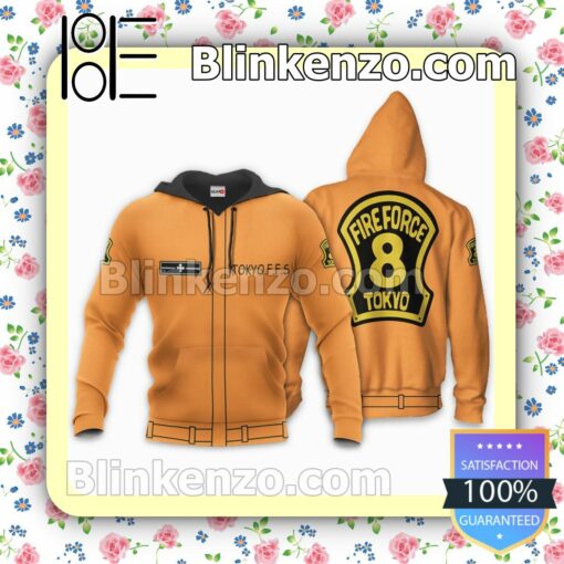 Special Fire Force Company 8 Casual Uniform Fire Force Anime Personalized T-shirt, Hoodie, Long Sleeve, Bomber Jacket b
