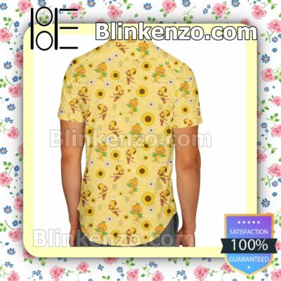 Spike The Bee And Orange Bird Disney Epcot Flower Garden Inspired Summer Hawaiian Shirt, Mens Shorts a