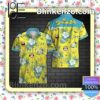 Spongebob Blue Tropical Floral Yellow Summer Shirts