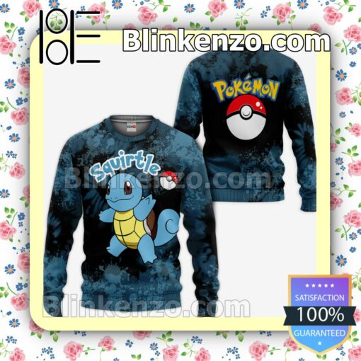 Squirtle Pokemon Anime Tie Dye Style Personalized T-shirt, Hoodie, Long Sleeve, Bomber Jacket a