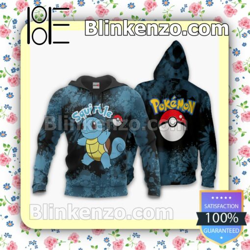 Squirtle Pokemon Anime Tie Dye Style Personalized T-shirt, Hoodie, Long Sleeve, Bomber Jacket b