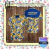 St Louis Blues Yellow Hibiscus And Blue Palm Leaves Summer Shirt