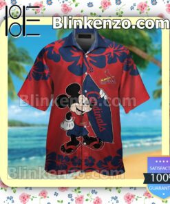 St Louis Cardinals Mickey Mouse Mens Shirt, Swim Trunk