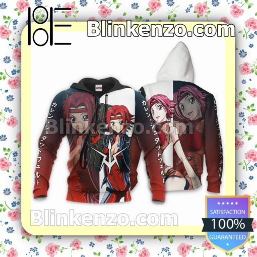 Stadtfeld Kallen Code Geass Anime Personalized T-shirt, Hoodie, Long Sleeve, Bomber Jacket b