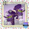 Star Wars Baby Yoda Crown Royal Flowery Purple White Summer Hawaiian Shirt, Mens Shorts