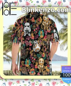 Star Wars Colorful Flower Pattern Hawaiian Shirts, Swim Trunks a