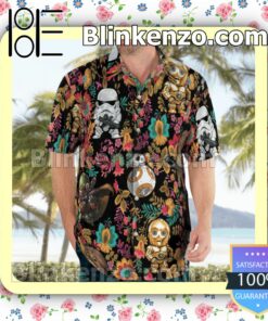 Star Wars Colorful Flower Pattern Hawaiian Shirts, Swim Trunks b