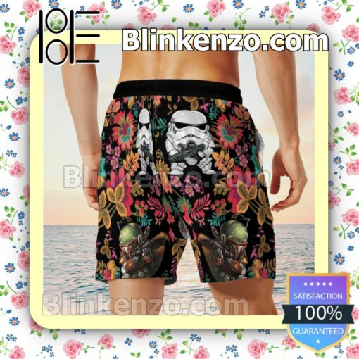 Star Wars Colorful Flower Pattern Hawaiian Shirts, Swim Trunks y