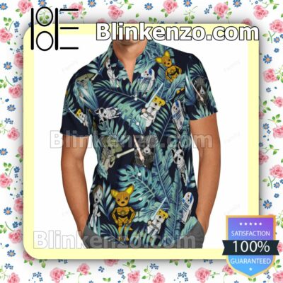 Star Wars Dogs Palm Leaf Hawaiian Shirts, Swim Trunks b