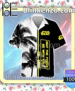 Star Wars May The Force Be With You Black White Summer Hawaiian Shirt